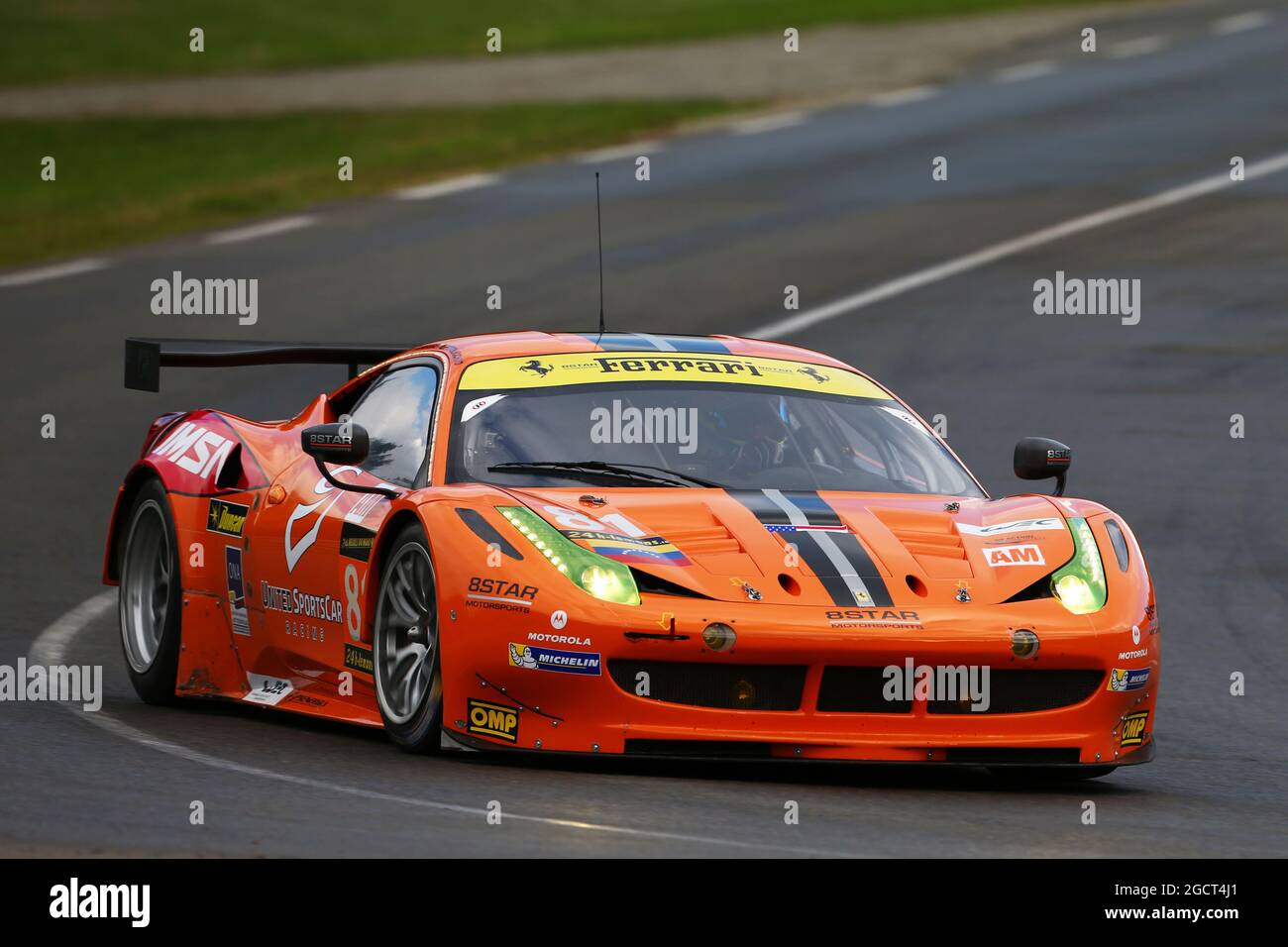 Vicente Potolicchio (VEN) / Rui Aguas (POR) / Jason Bright (AUS) 8 Star Motorsports, Ferrari F458 Italia. Le Mans 24 Hours, Qualifying, Thursday 20th June 2013. Le Mans, France. Stock Photo