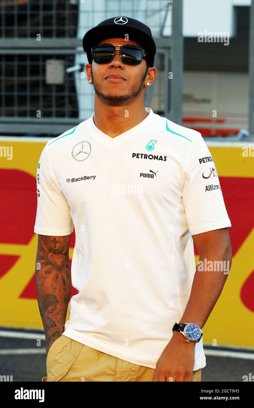 Lewis Hamilton (GBR) Mercedes AMG F1. Japanese Grand Prix, Thursday 10th  October 2013. Suzuka, Japan Stock Photo - Alamy