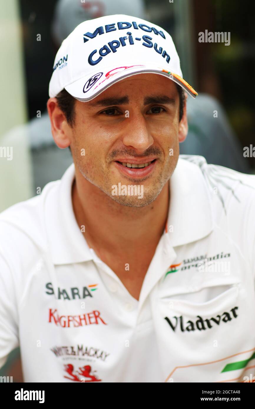 Adrian Sutil (GER) Sahara Force India F1. Indian Grand Prix, Thursday 24th October 2013. Greater Noida, New Delhi, India. Stock Photo