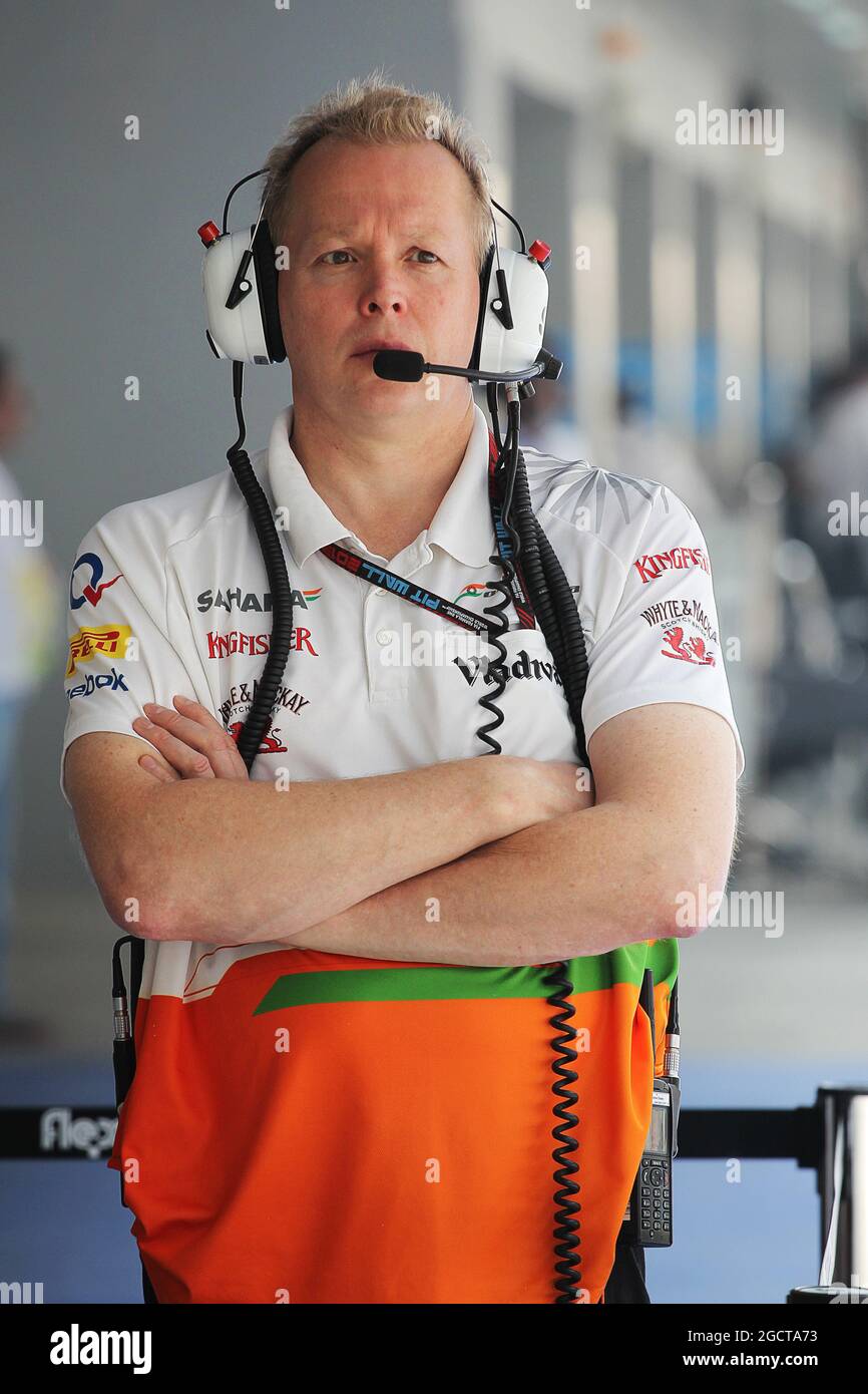 Andrew Green (GBR) Sahara Force India F1 Team Technical Director. Indian Grand Prix, Friday 25th October 2013. Greater Noida, New Delhi, India. Stock Photo