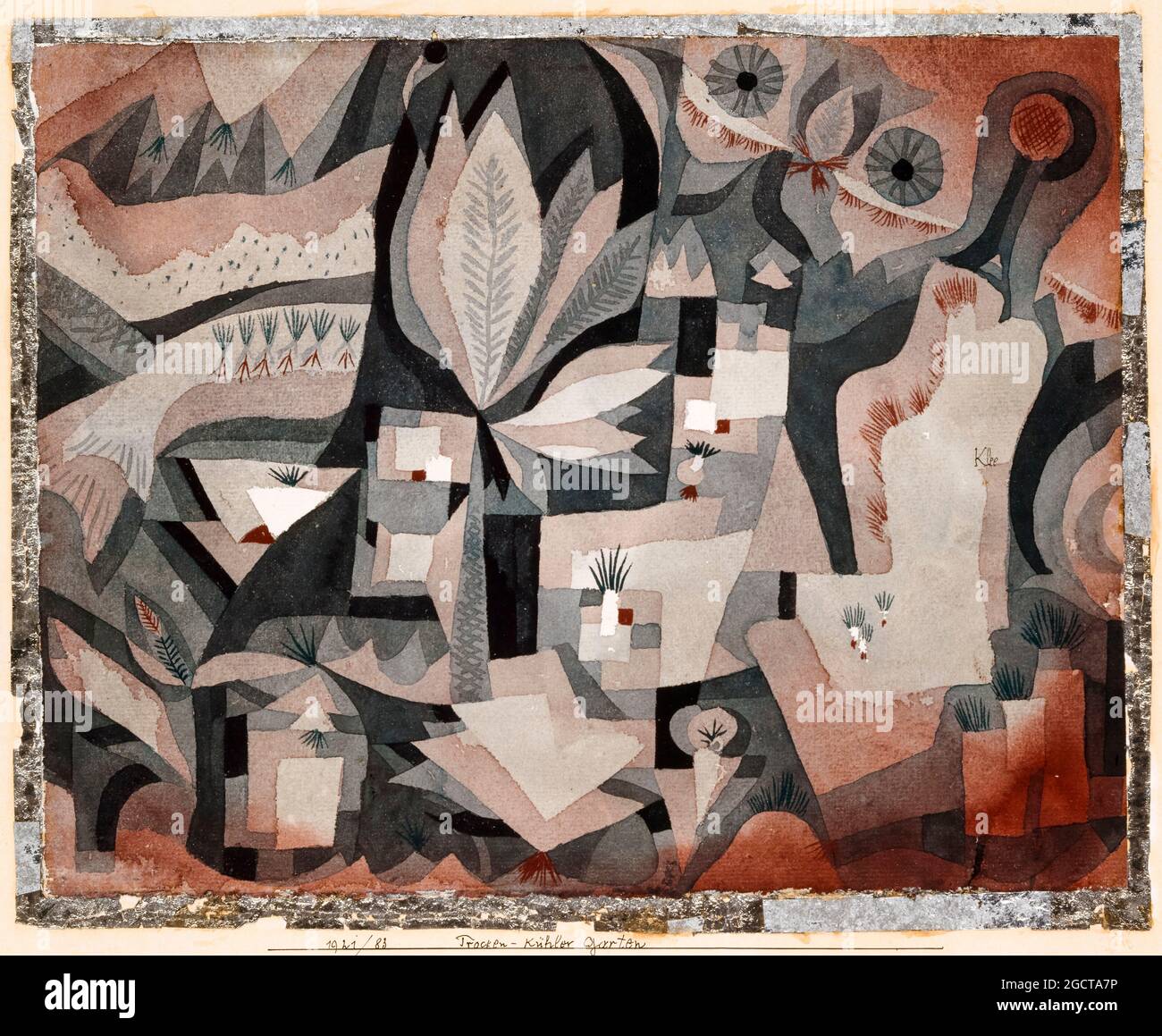 Paul Klee, abstract painting, Dry Cool Garden, 1921 Stock Photo