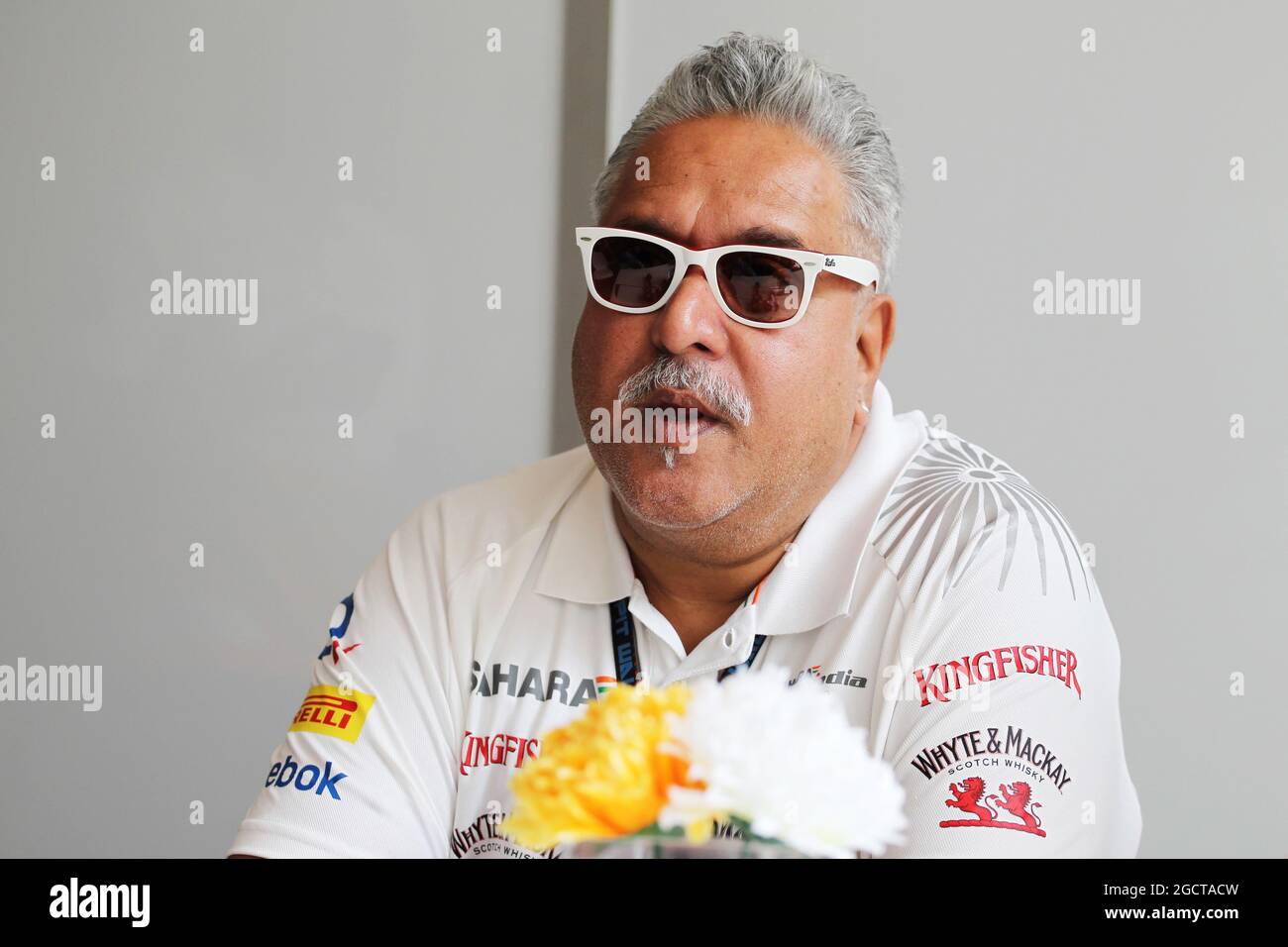Dr. Vijay Mallya (IND) Sahara Force India F1 Team Owner. Indian Grand Prix, Saturday 26th October 2013. Greater Noida, New Delhi, India. Stock Photo