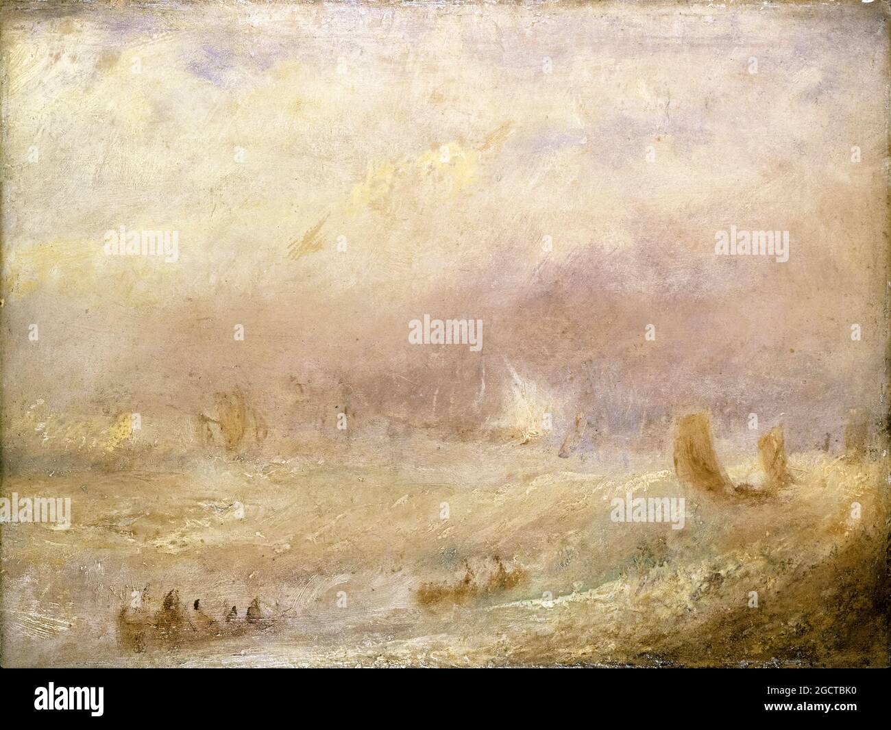 JMW Turner, A view of Deal (Kent), landscape painting, 1840-1849 Stock Photo
