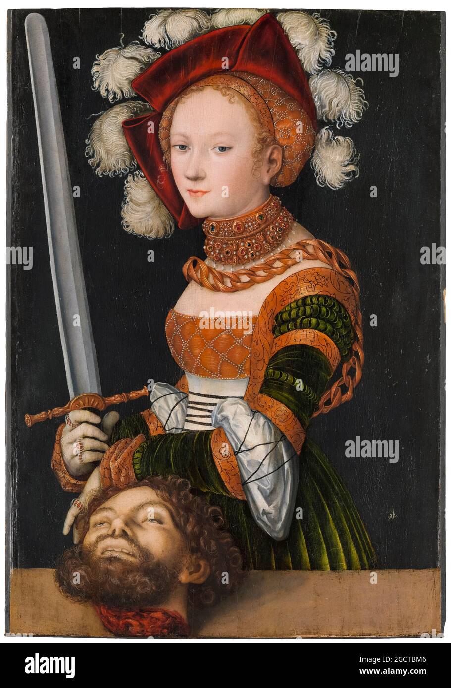 Judith with the Head of Holofernes, painting by Lucas Cranach the Elder, circa 1530 Stock Photo