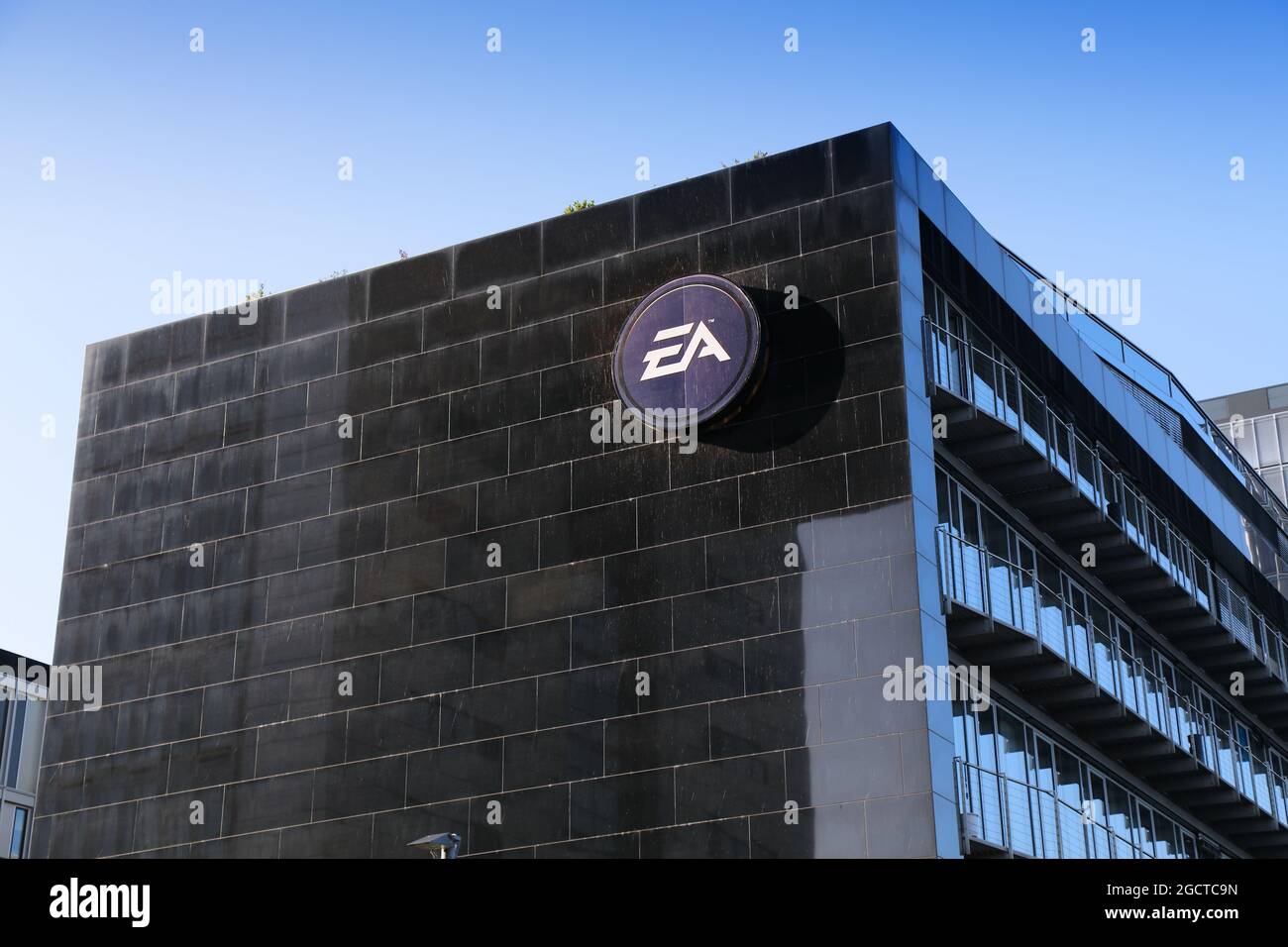 COLOGNE, GERMANY - SEPTEMBER 21, 2020: Electronic Arts video game company office in Cologne city, Germany. Stock Photo