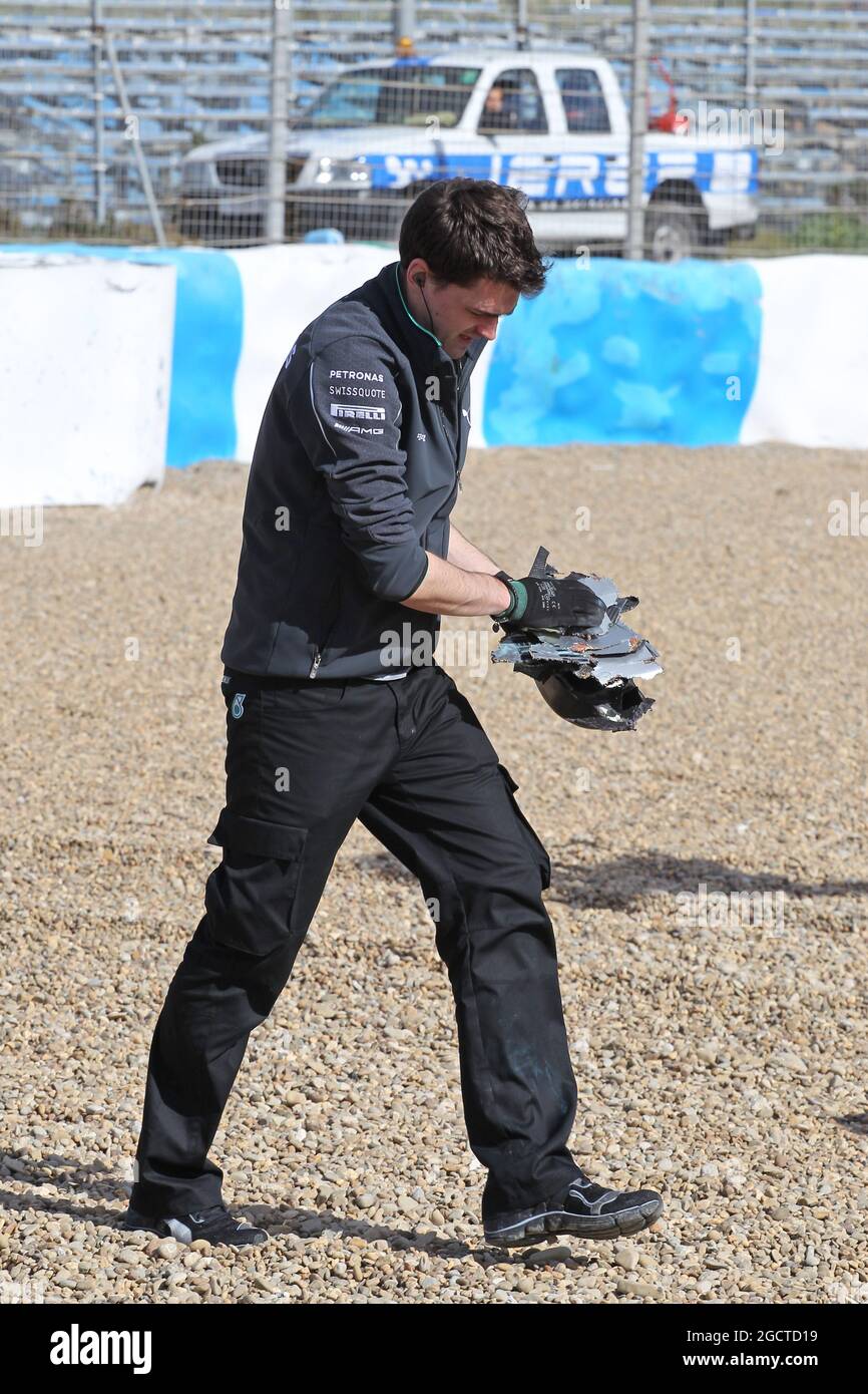 Curated visual reference: Fresh Look at Debris From The Mercedes Amg F1 W05 Of Lewis Hamilton