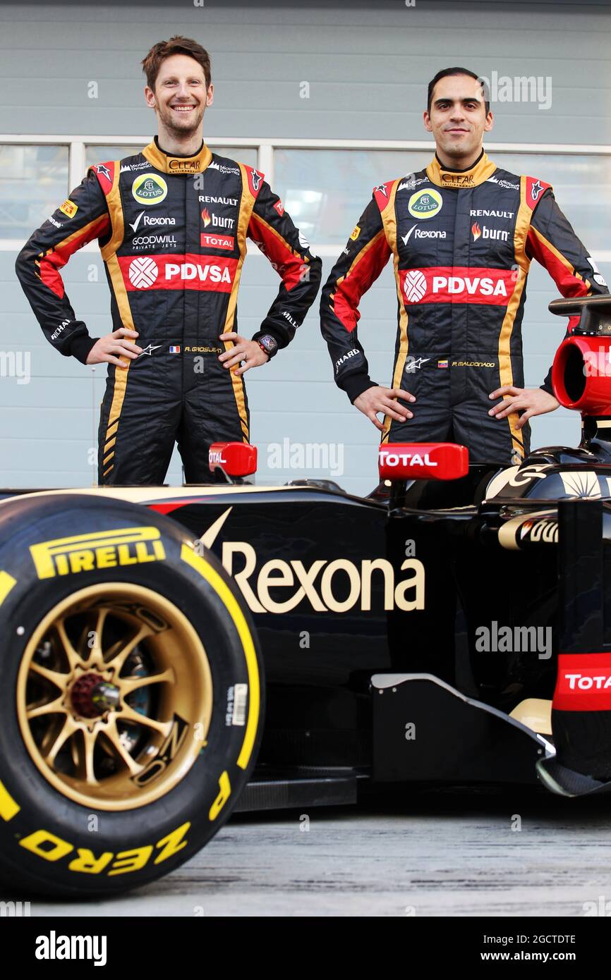 Lotus f1 team team mate pastor maldonado hi-res stock photography