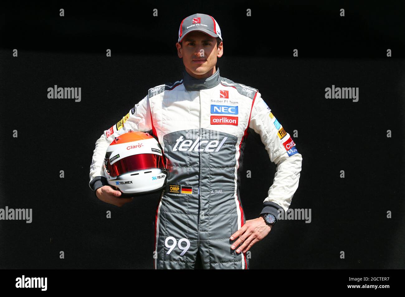 Adrian Sutil (GER) Sauber. Australian Grand Prix, Thursday 13th March 2014. Albert Park, Melbourne, Australia. Stock Photo