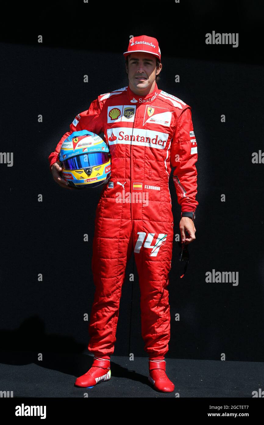 Fernando Alonso (ESP) Ferrari. Australian Grand Prix, Thursday 13th March 2014. Albert Park, Melbourne, Australia. Stock Photo