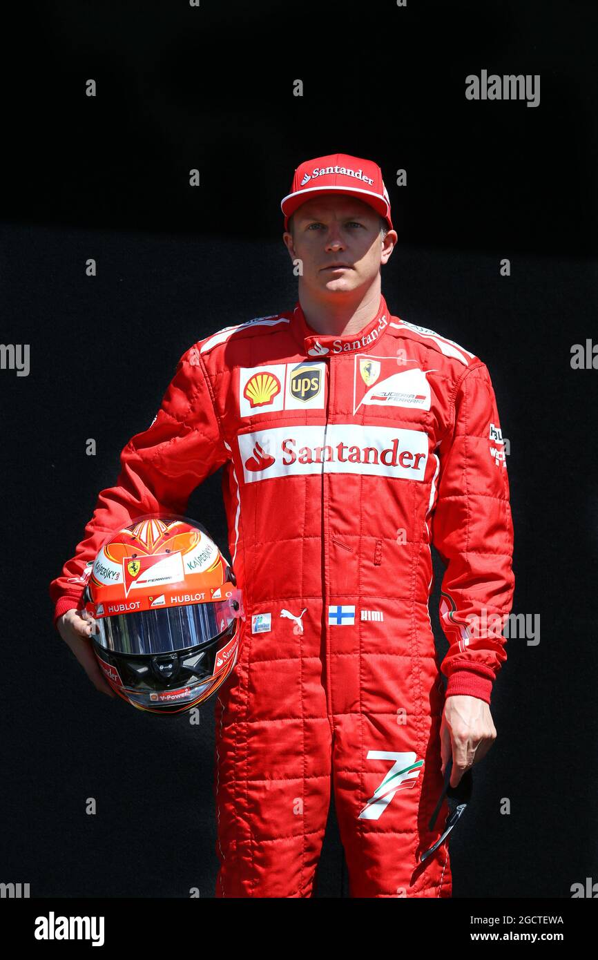 Kimi Raikkonen (FIN) Ferrari. Australian Grand Prix, Thursday 13th March 2014. Albert Park, Melbourne, Australia. Stock Photo