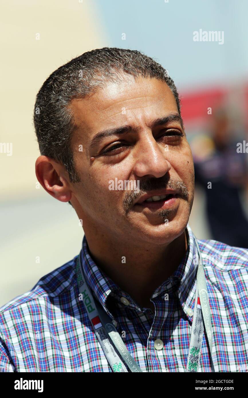 Sherif Al Mahdy (BRN) Bahrain International Circuit Commercial Director. Bahrain Grand Prix, Saturday 5th April 2014. Sakhir, Bahrain. Stock Photo