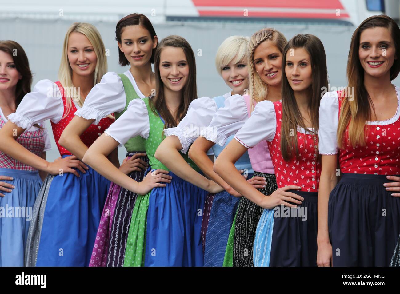 Formula Una girls. Austrian Grand Prix, Thursday 30th June 2016. Spielberg,  Austria Stock Photo - Alamy
