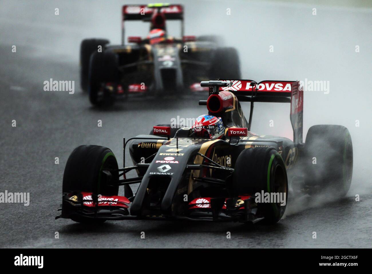 Lotus f1 team team mate pastor maldonado hi-res stock photography