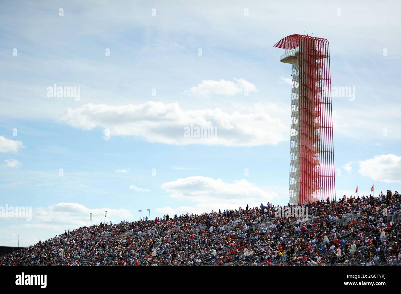 The crowd. United States Grand Prix, Sunday 2nd November 2014. Circuit of the Americas, Austin, Texas, USA. Stock Photo
