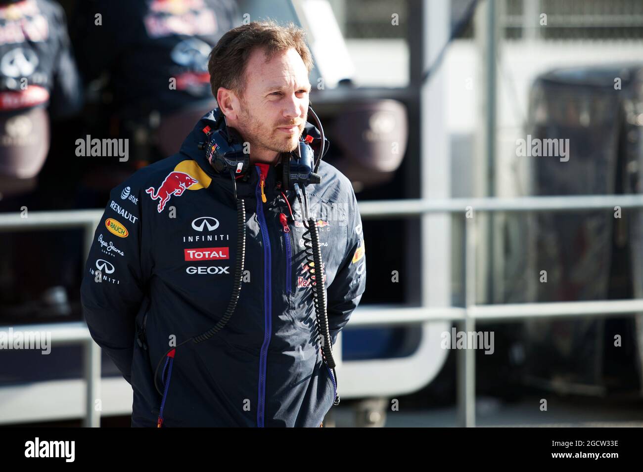 Christian Horner (GBR) Red Bull Racing Team Principal. Formula One Testing,  Day 2, Friday 20th February 2015. Barcelona, Spain Stock Photo - Alamy