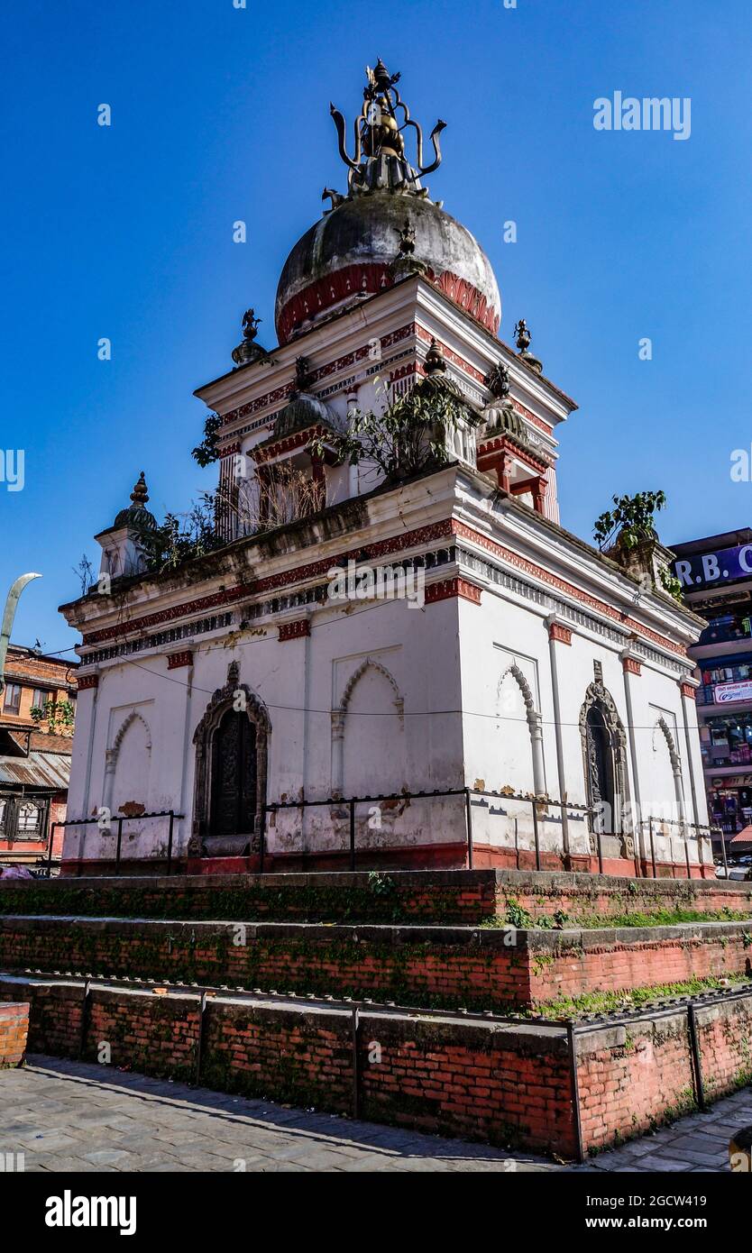 Rana Mukteswar temple, Hindu temple in Kathmandu, Nepal Stock Photo
