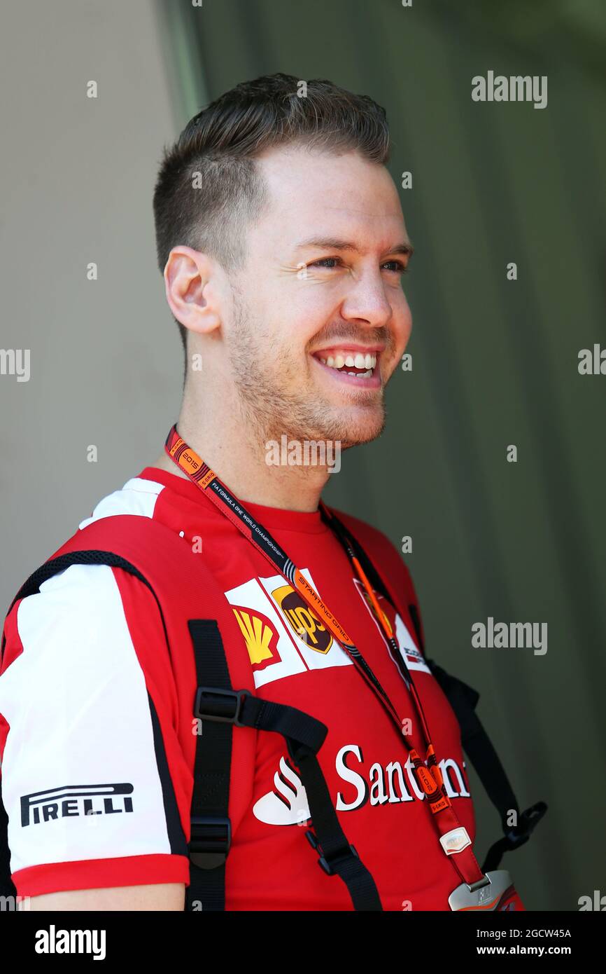 Sebastian Vettel (GER) Ferrari. Australian Grand Prix, Wednesday 11th March  2015. Albert Park, Melbourne, Australia Stock Photo - Alamy
