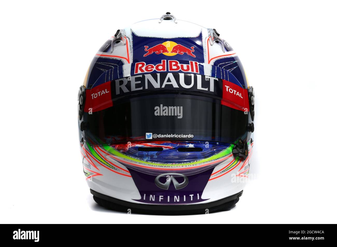 The helmet of Daniel Ricciardo (AUS) Red Bull Racing. Australian Grand Prix, 12th March 2015. Albert Melbourne, Australia Stock Photo - Alamy