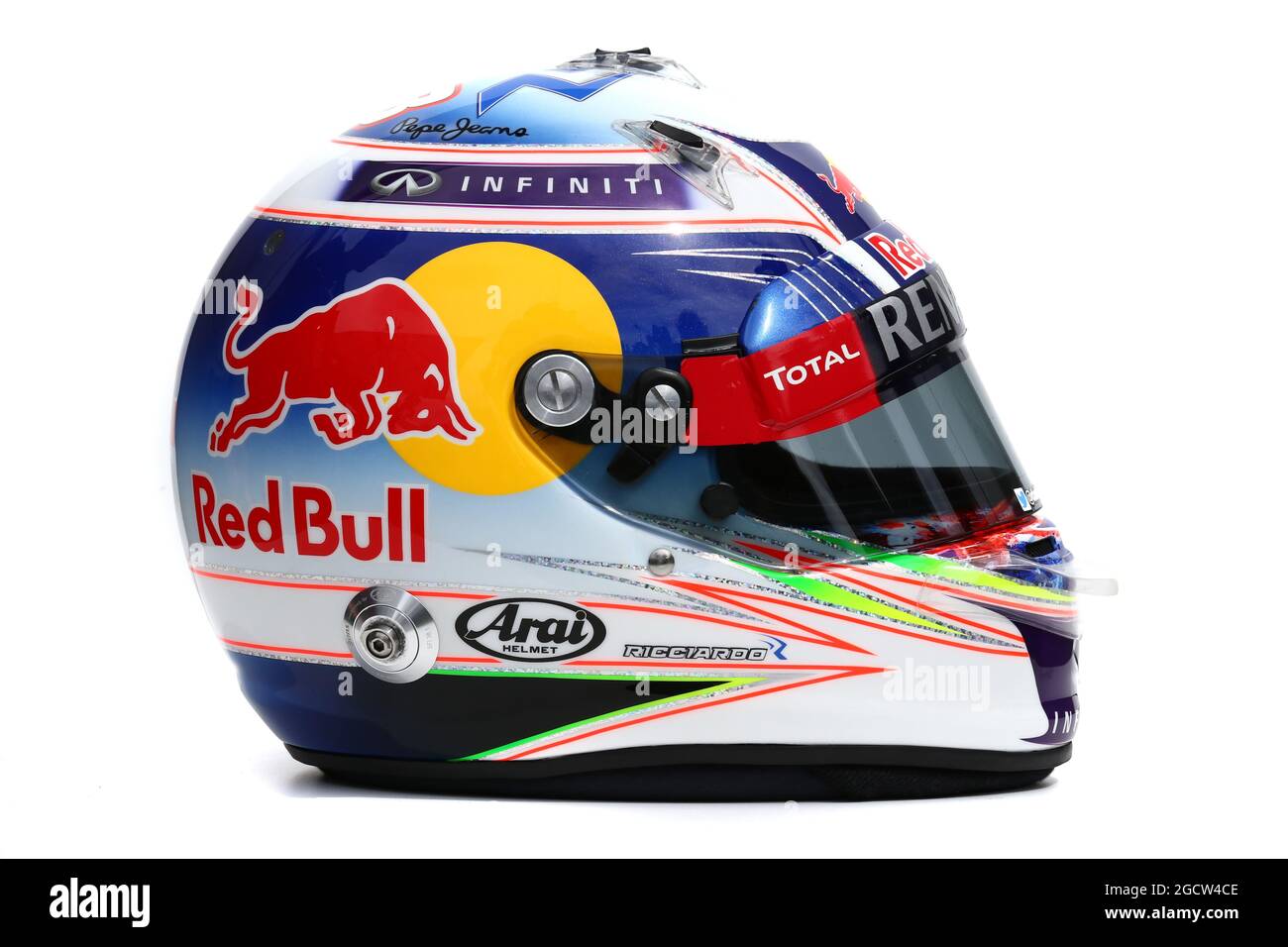 The helmet of daniel ricciardo Cut Out Stock Images & Pictures - Alamy