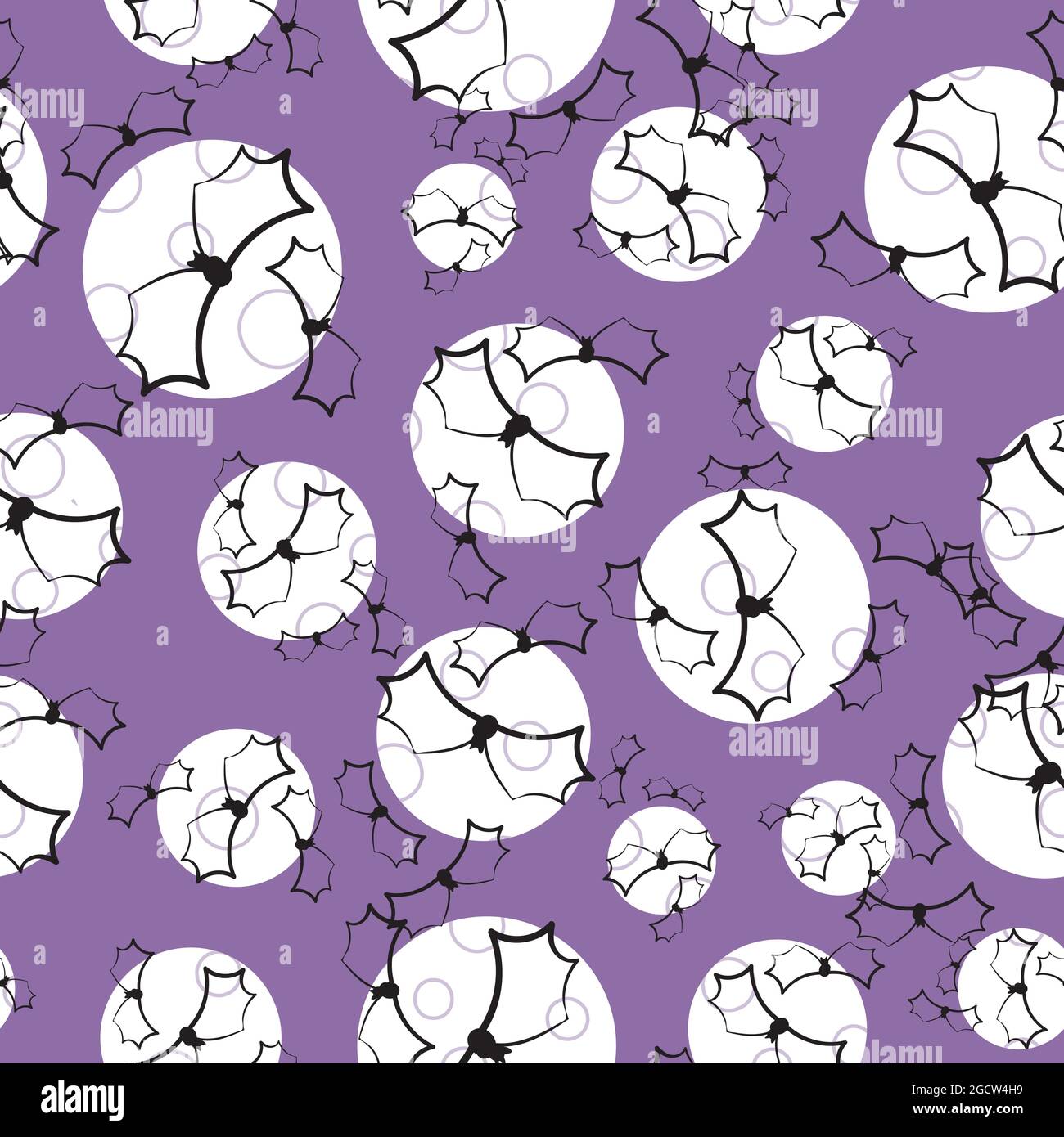 bats and moons seamless vector halloween pattern Stock Vector