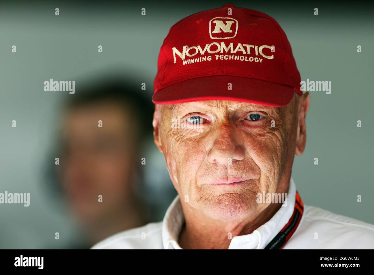 Niki Lauda (AUT) Mercedes Non-Executive Chairman. Bahrain Grand Prix,  Saturday 18th April 2015. Sakhir, Bahrain Stock Photo - Alamy