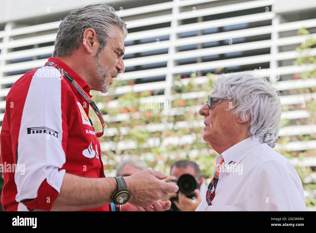 L to R): Bernie Ecclestone (GBR) with Maurizio Arrivabene (ITA) Ferrari  Team Principal Stock Photo - Alamy