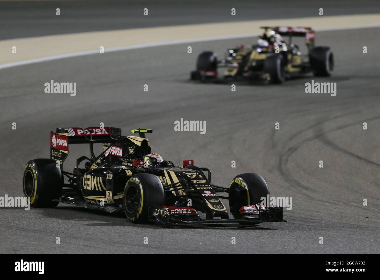 Lotus f1 team team mate pastor maldonado hi-res stock photography