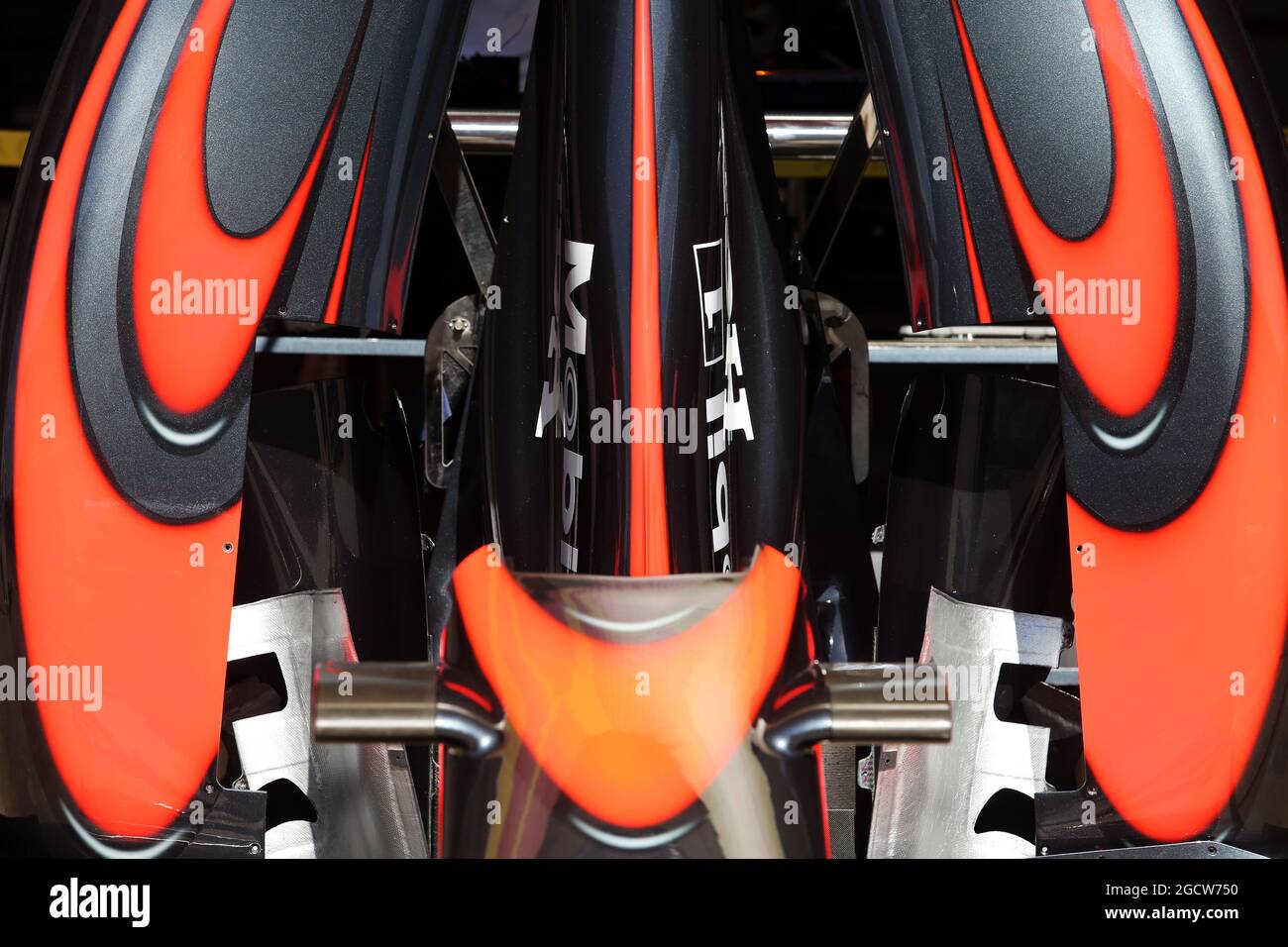 McLaren MP4-30 - new livery. Spanish Grand Prix, Thursday 7th May 2015. Barcelona, Spain. Stock Photo