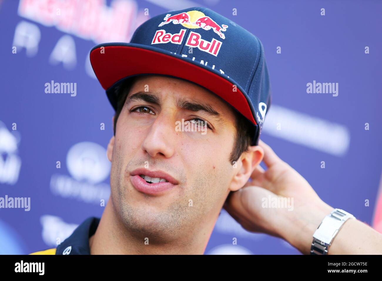 Daniel Ricciardo (AUS) Red Bull Racing. Spanish Grand Prix, Thursday 7th May 2015. Barcelona, Spain. Stock Photo