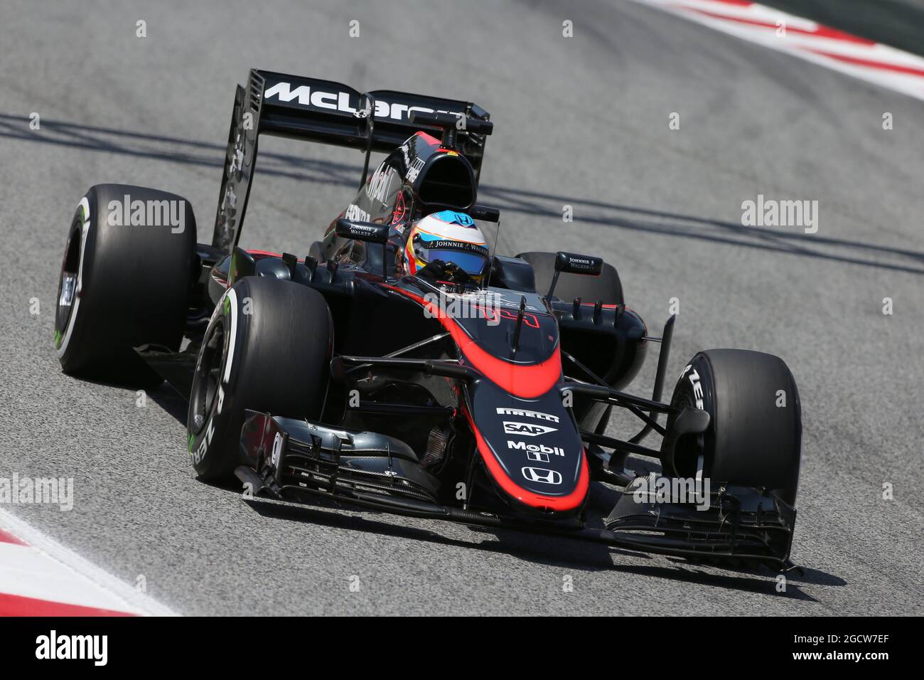 Fernando Alonso (ESP) McLaren MP4-30. Spanish Grand Prix, Saturday 9th May 2015. Barcelona, Spain. Stock Photo