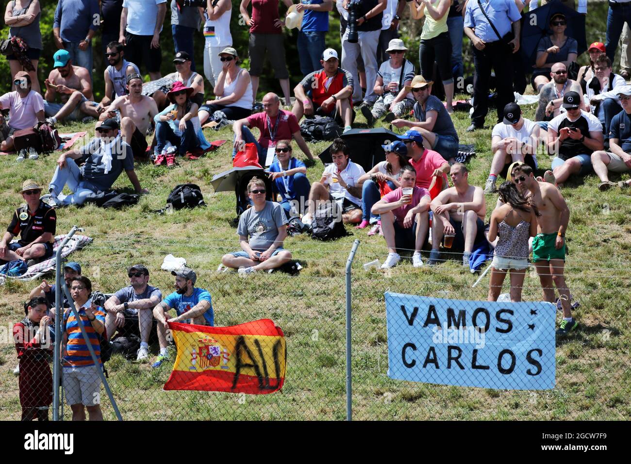 Fans. Spanish Grand Prix, Saturday 9th May 2015. Barcelona, Spain. Stock Photo
