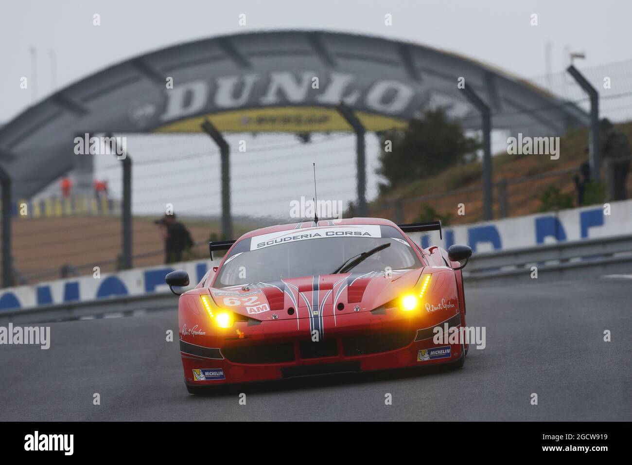William Sweedler (USA) / Townsend Bell (USA) / Jeffrey Segal (USA) #62 AF Corse Ferrari F458 Italia. Le Mans Testing, Friday 29th - Sunday 31st May 2015. Le Mans, France. Stock Photo