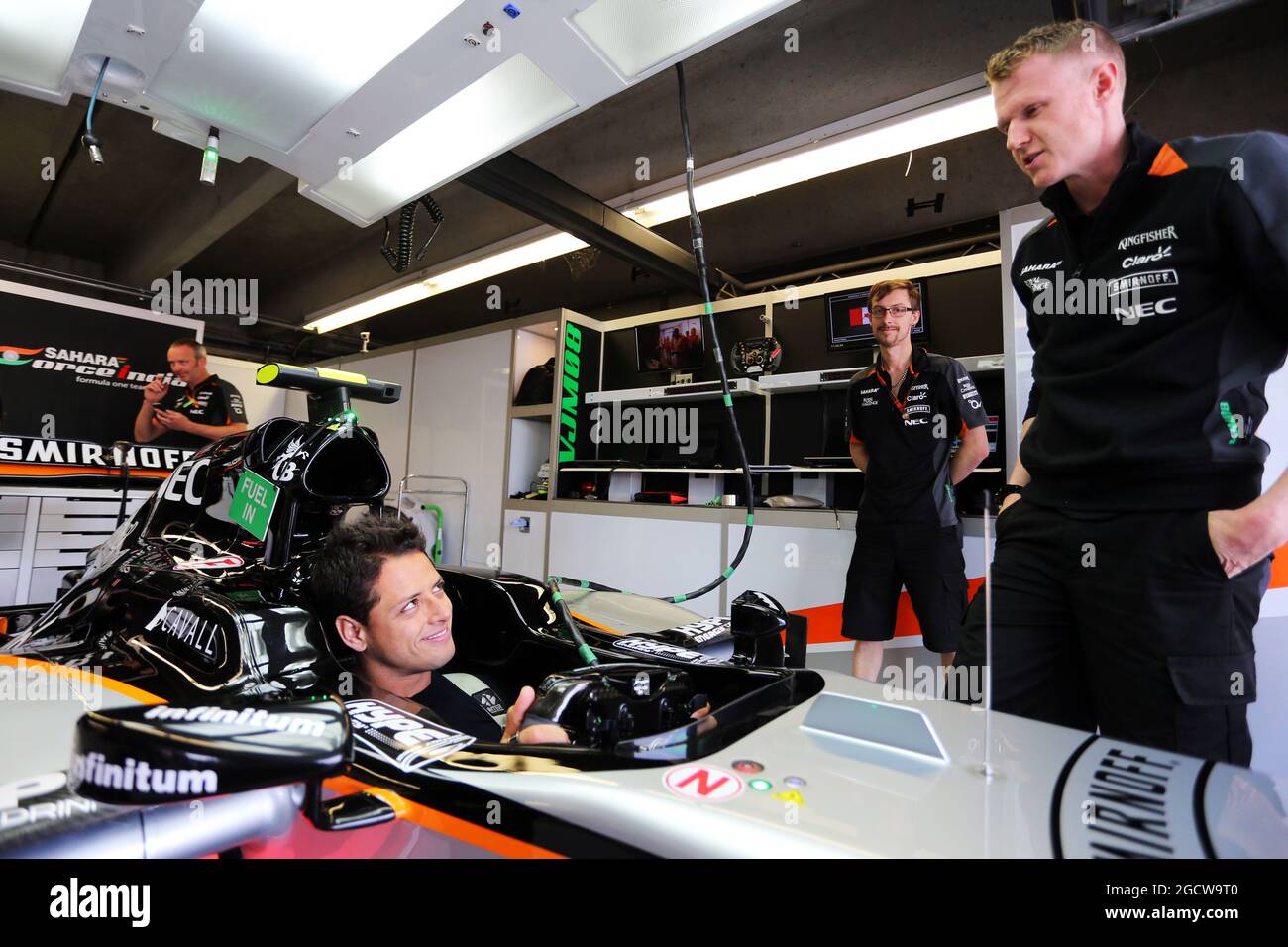 Javier Hernandez (MEX) Manchester Utd Football Player with the Sahara Force India F1 Team. Canadian Grand Prix, Sunday 7th June 2015. Montreal, Canada. Stock Photo