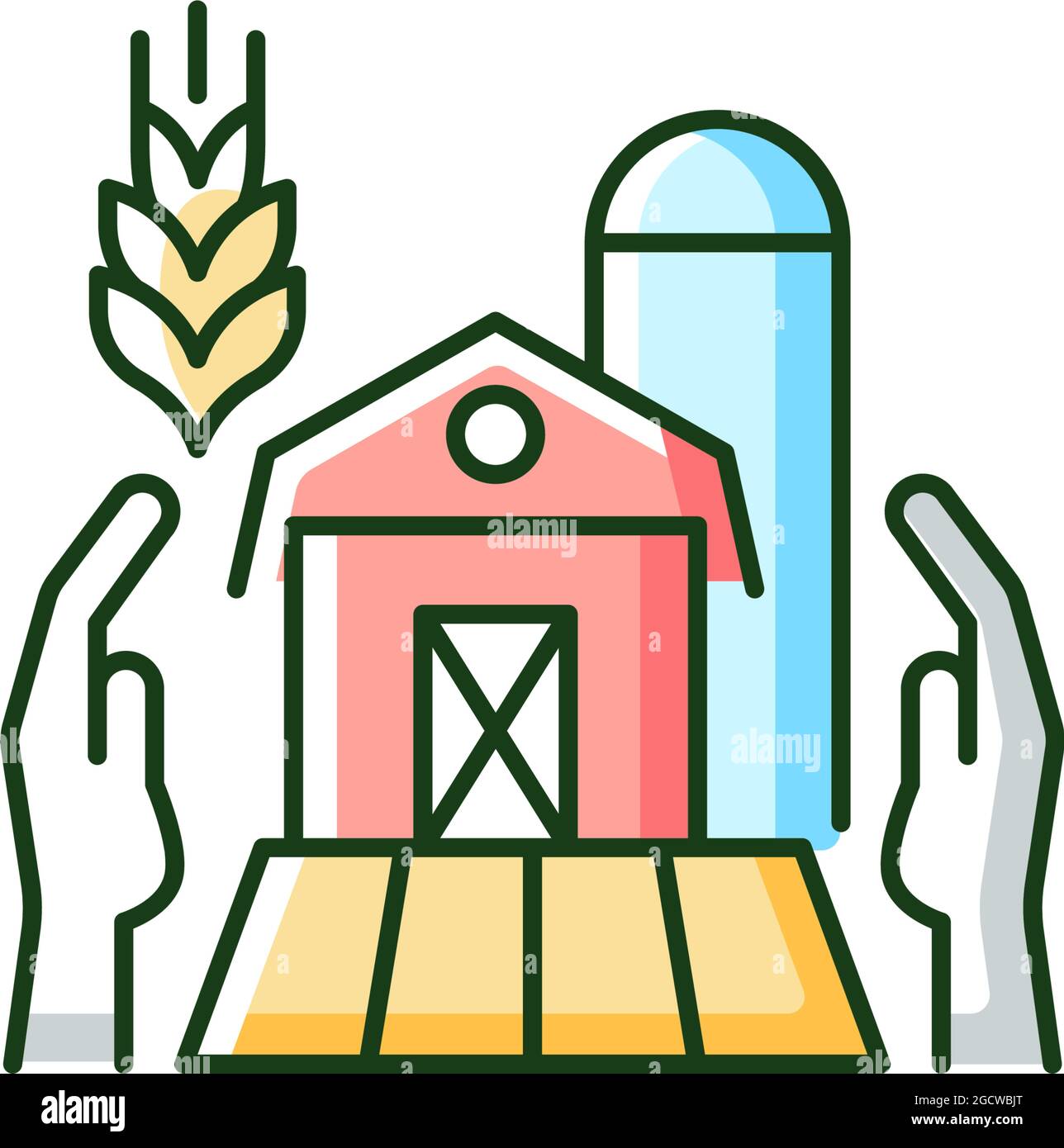 Farmers support RGB color icon Stock Vector Image & Art - Alamy