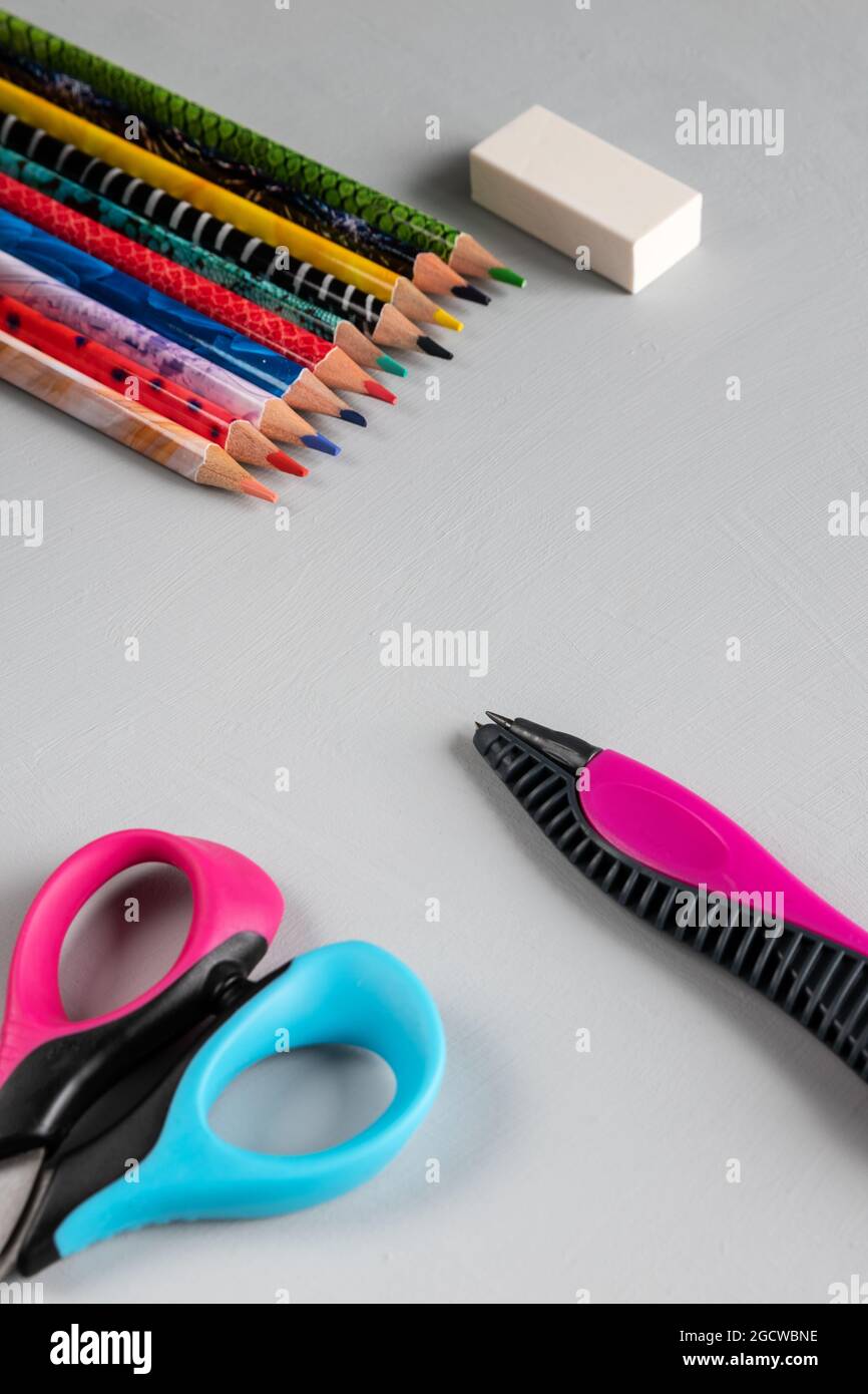 School supplies back to school Stock Photo Alamy