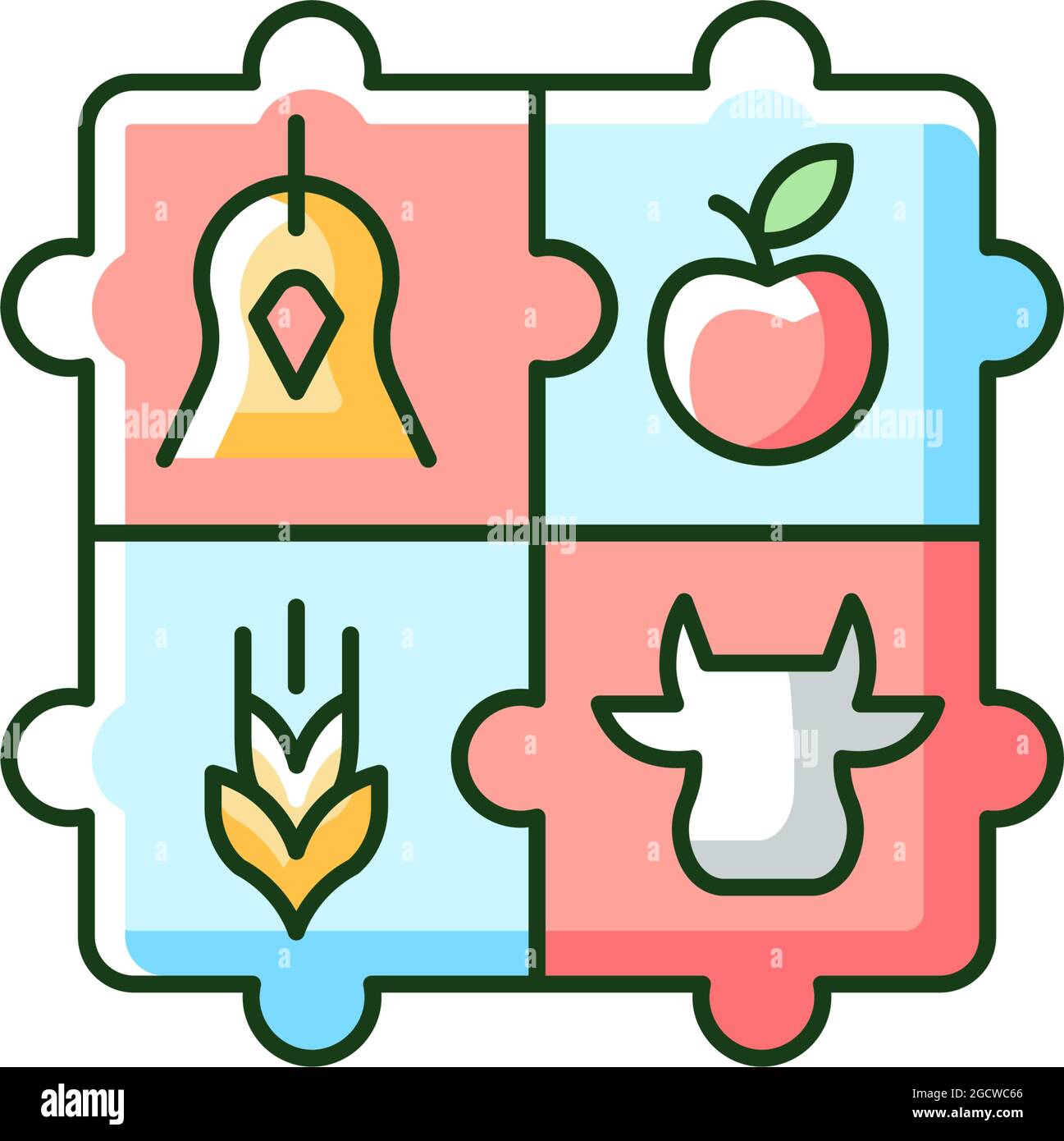 Agricultural cooperative RGB color icon Stock Vector Image & Art - Alamy