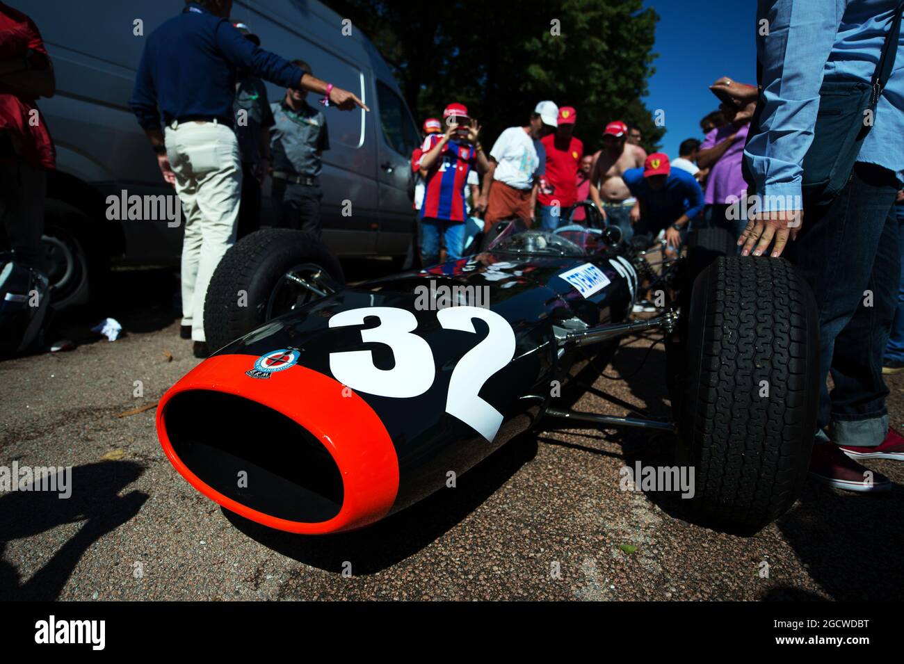 The BRM P261 that Jackie Stewart (GBR) drove to his first Grand Prix victory at the 1965 Italian GP. Italian Grand Prix, Saturday 5th September 2015. Monza Italy. Stock Photo