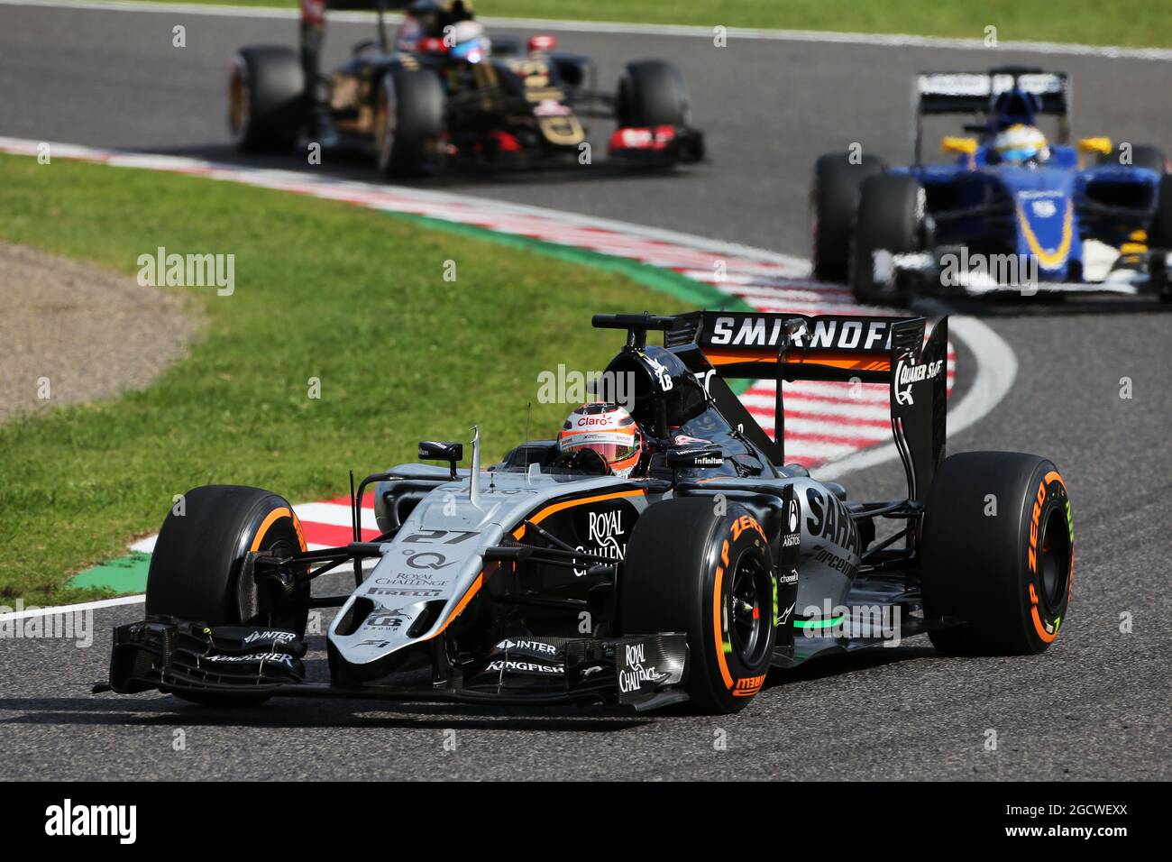 Nico Hulkenberg Ger Sahara Force India F1 Vjm08 Japanese Grand Prix Sunday 27th September 15 Suzuka Japan Stock Photo Alamy