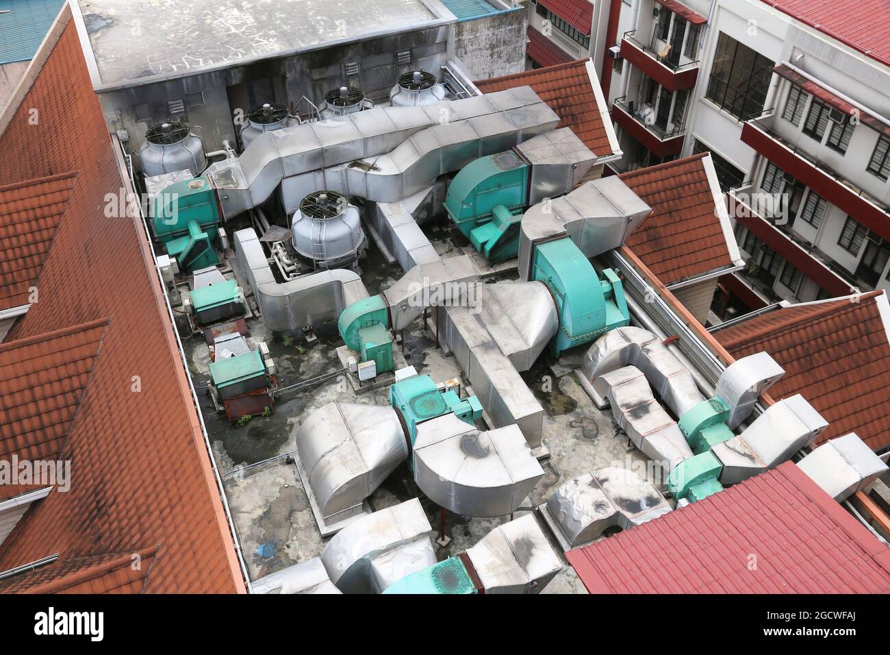 HVAC systems rooftop industrial air conditioning in an office