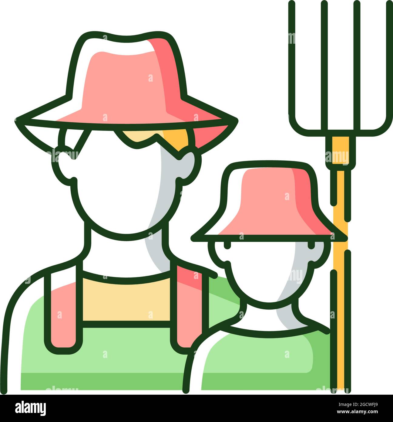 Subsistence farming RGB color icon Stock Vector Image & Art - Alamy