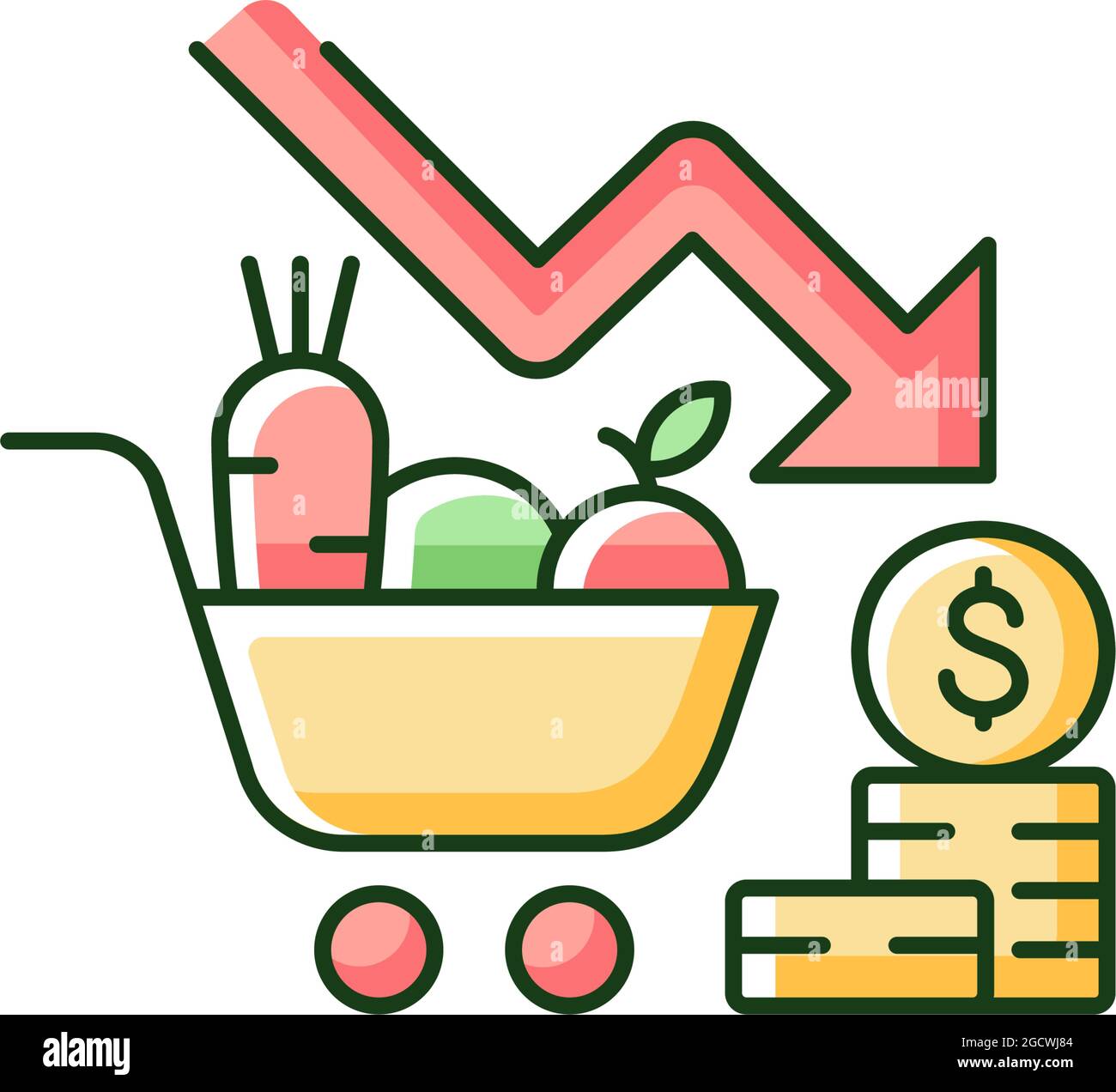 Marketing risks RGB color icon Stock Vector Image & Art - Alamy