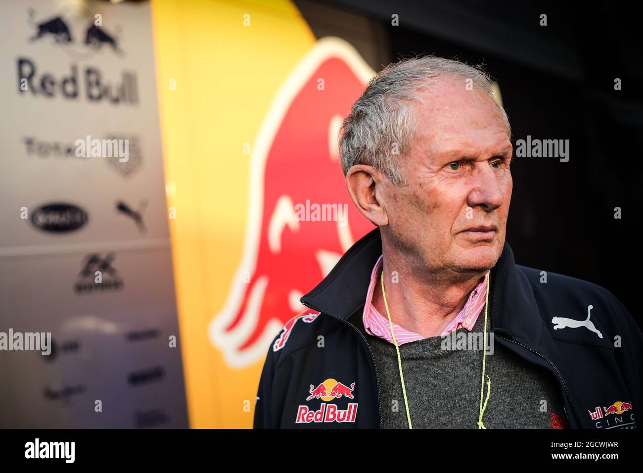 Dr Helmut Marko (AUT) Red Bull Motorsport Consultant. Formula One Testing, Day 2, Tuesday 23rd February 2016. Barcelona, Spain. Stock Photo