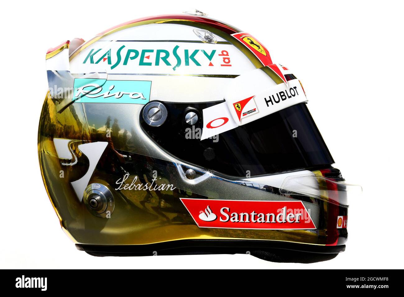 The helmet of sebastian vettel Cut Out Stock Images & Pictures - Alamy