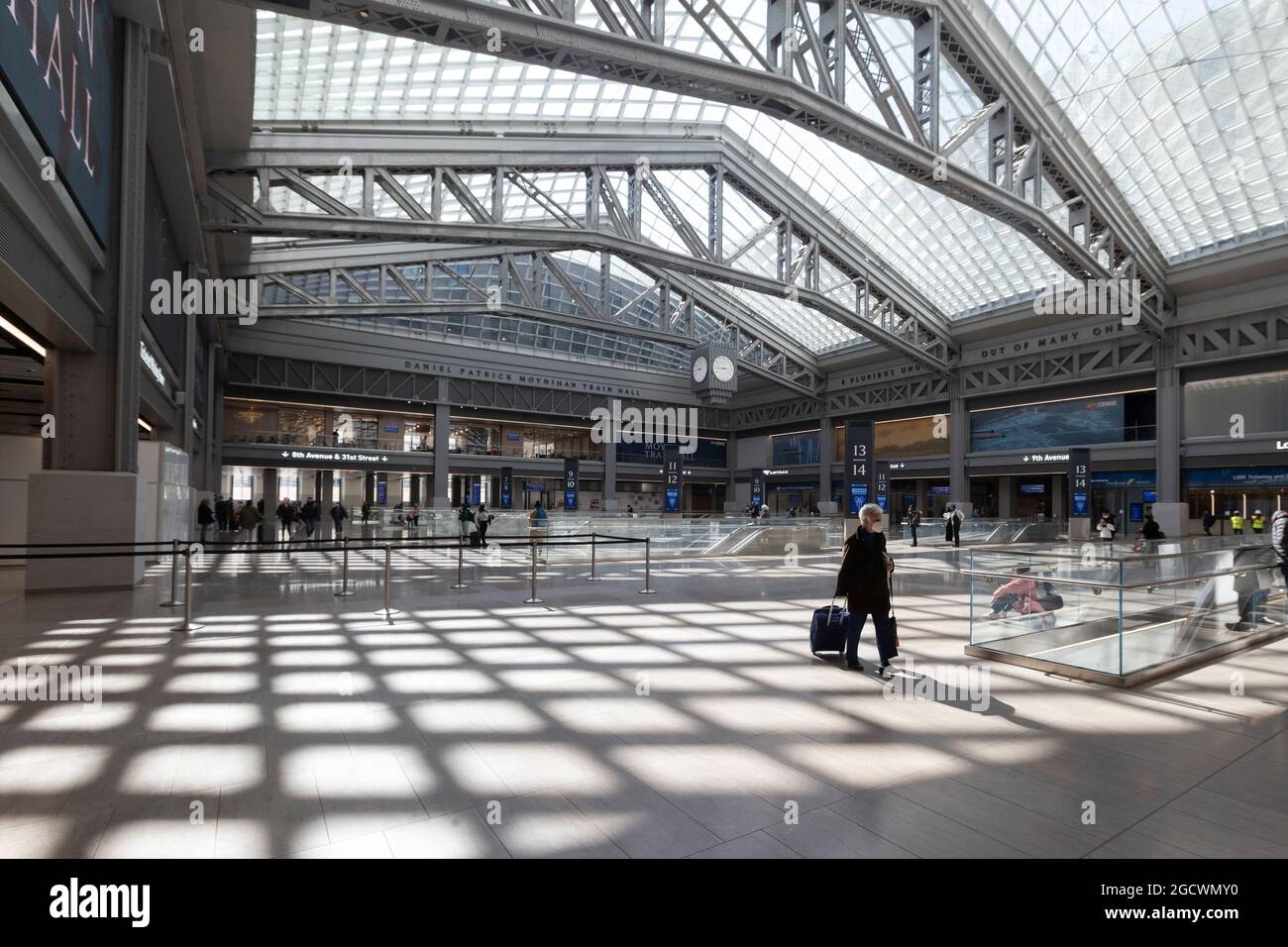 USA, New York City Inside Moynihan Train Hall, inside the James A