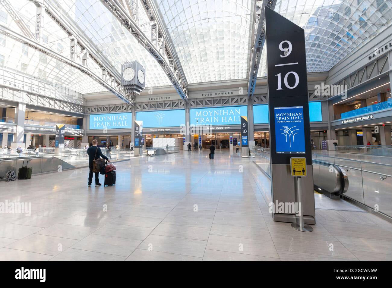 USA, New York City Inside Moynihan Train Hall, inside the James A