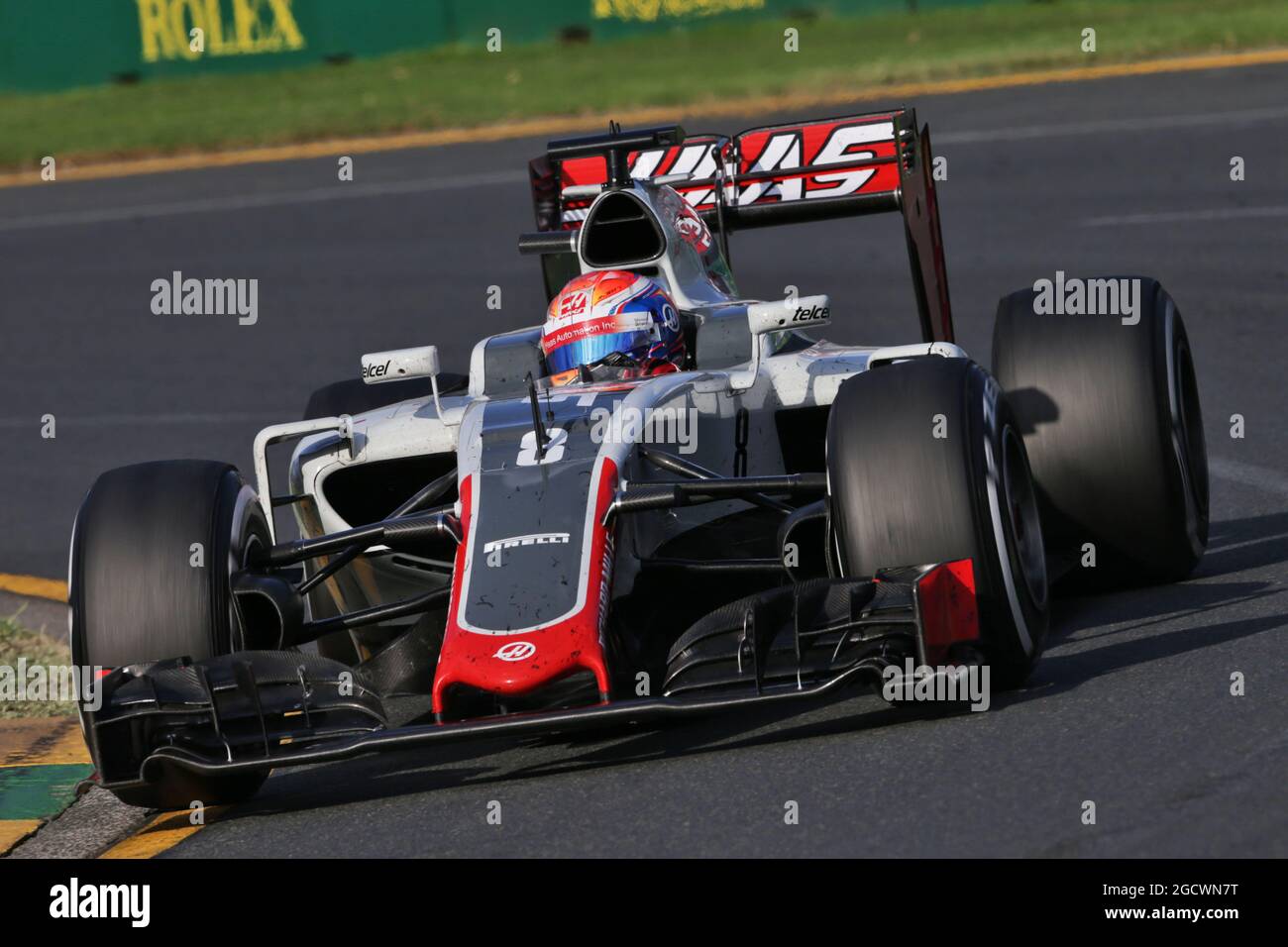 Grosjean (FRA) Haas F1 Team Australian Grand Prix, Sunday 20th March 2016. Albert Park, Melbourne, Australia Stock Photo - Alamy