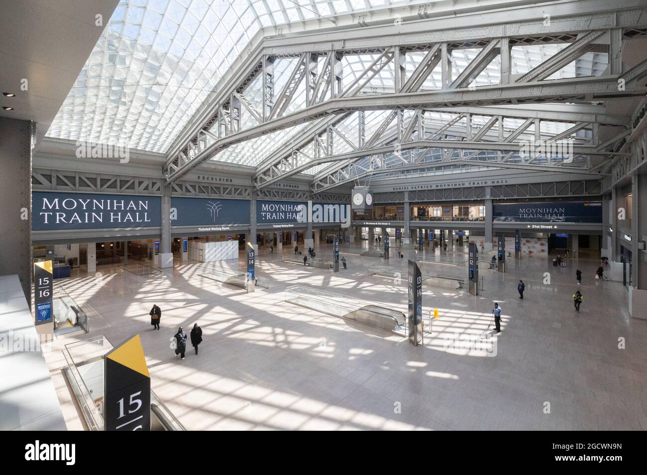 USA, New York City Inside Moynihan Train Hall, inside the James A