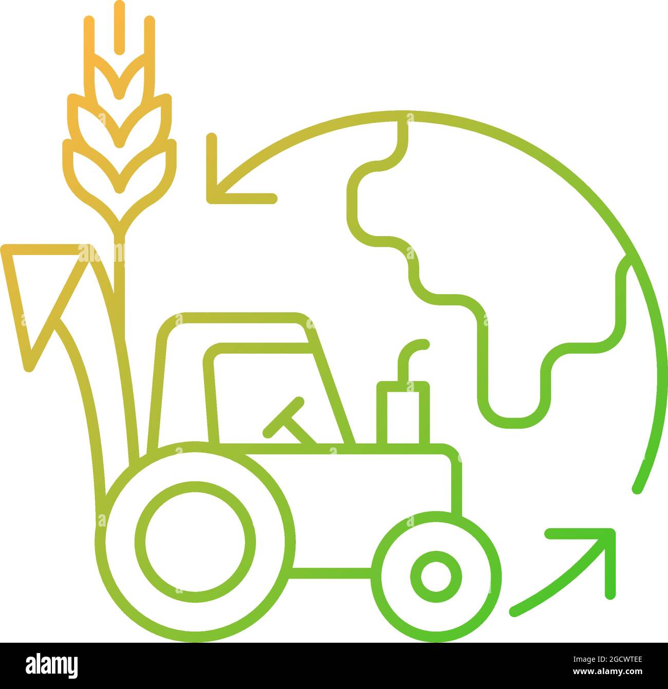 Environmental sustainability in agriculture gradient linear vector icon ...