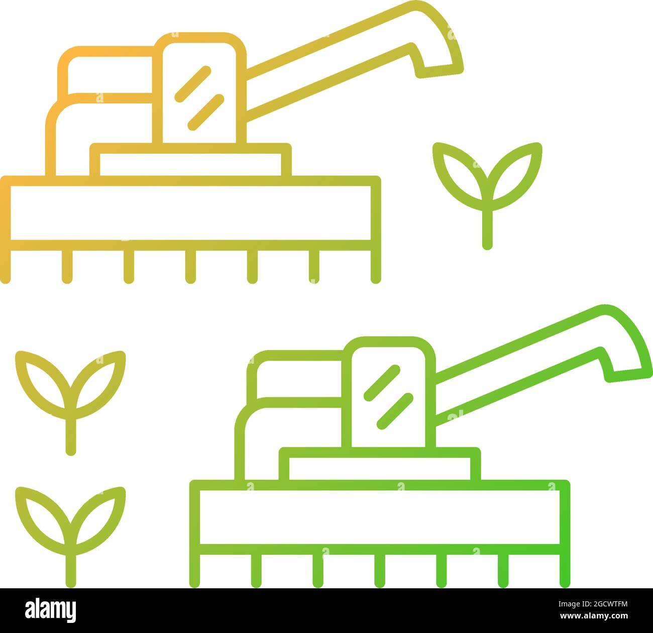 Mechanized agriculture gradient linear vector icon Stock Vector Image ...