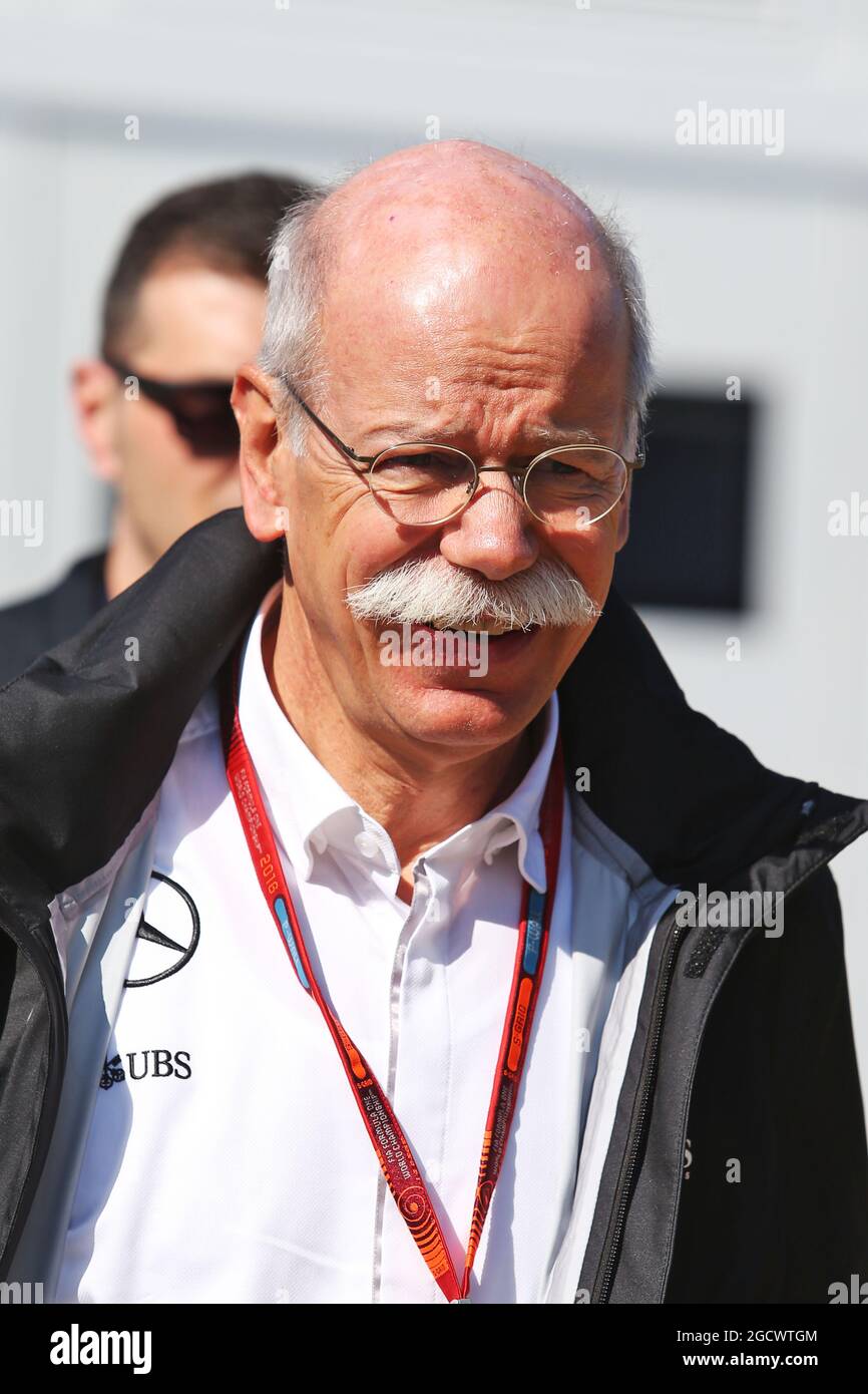 Dr. Dieter Zetsche (GER) Daimler AG CEO. Spanish Grand Prix, Sunday 17th May 2016. Barcelona, Spain. Stock Photo